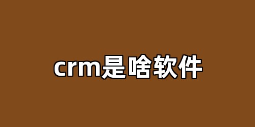 crm是啥软件