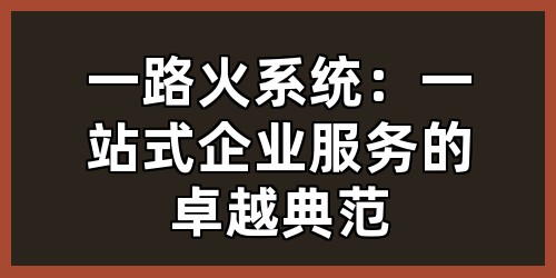 一路火系统：一站式企业服务的卓越典范
